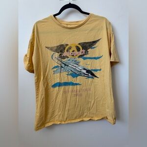 Aerosmith yellow graphic tee
